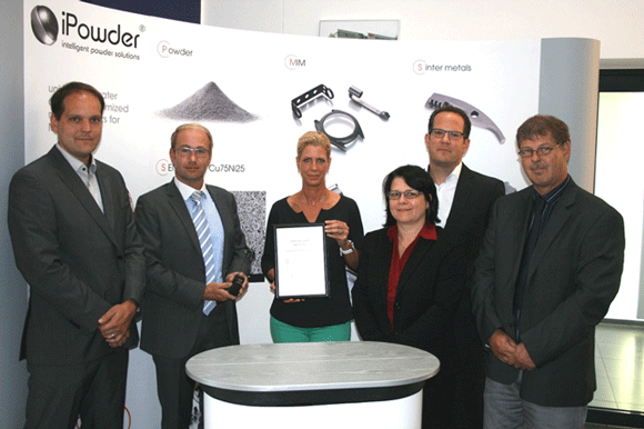 USD Powder receives Fachmetall Powder Metallurgy Qualification Award