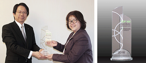 Sumitomo Electric receives 2016 Top 100 Global Innovators Award
