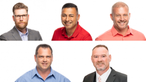 Ceratizit has grown its customer support team in the American South by 40% with the addition of (top, left-right) Shannon Grismore, Jose Acevedo, Bryan Carter, (bottom, left-right) Scott Driggs and Henry Barton (Courtesy Ceratizit)