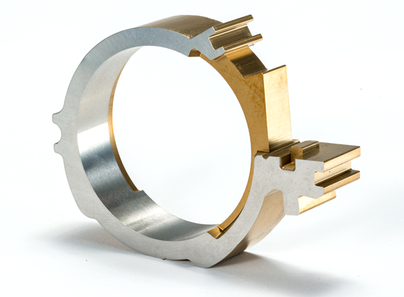 Nichols Portland was awarded for producing this eccentric ring used in a variable displacement oil pump (Courtesy MPIF) 