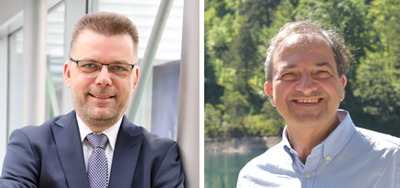 Prof Thomas Weissgärber (left) and Prof Luis M Llanes Pitarch (right) received the EPMA’s Fellowship Award (Courtesy EPMA)