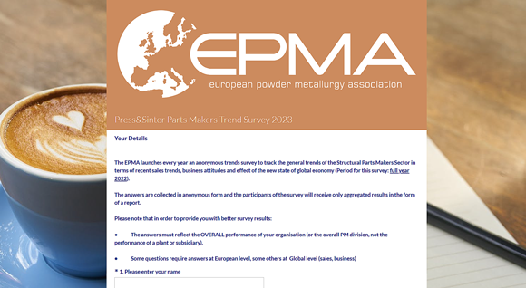 The EPMA has announced its annual data collection surveys on the Press & Sinter sector of the PM industry (Courtesy EPMA)