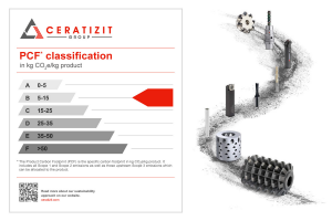 Ceratizit has introduced the first standard for calculating and classifying the CO2 footprint of carbide products