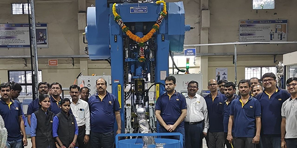 SAP Parts has installed a new metal powder press at its sintering facility near Pune (Courtesy SAP Parts)